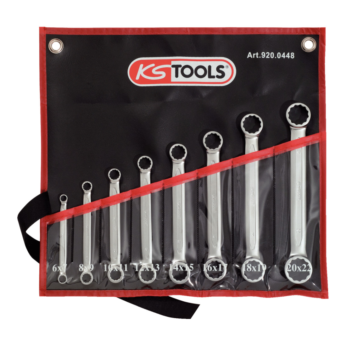 KS TOOLS Jeu de clés polygonales ULTIMATEplus, droites, 8 pcs.
