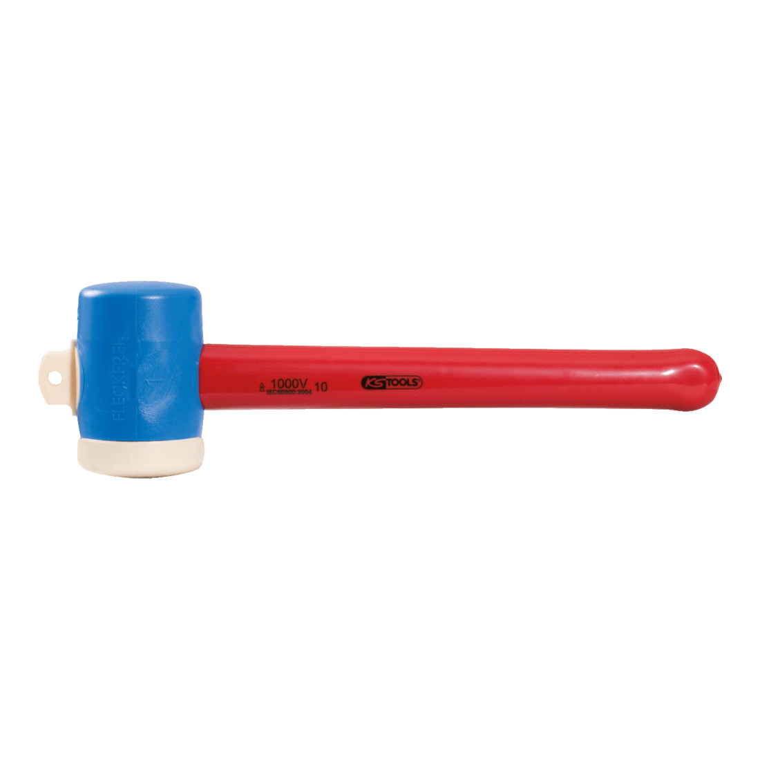 KS TOOLS Maillet en plastique avec revêtement isolant, tête Ø 55 mm