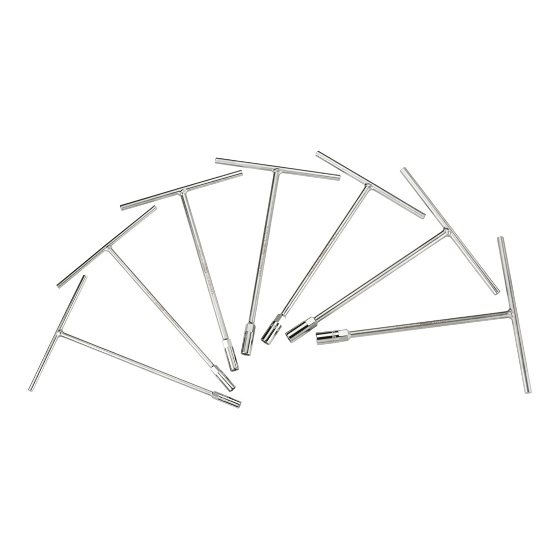 KS TOOLS Jeu de clés à douilles poignée en T, 7 pcs., 8-14mm