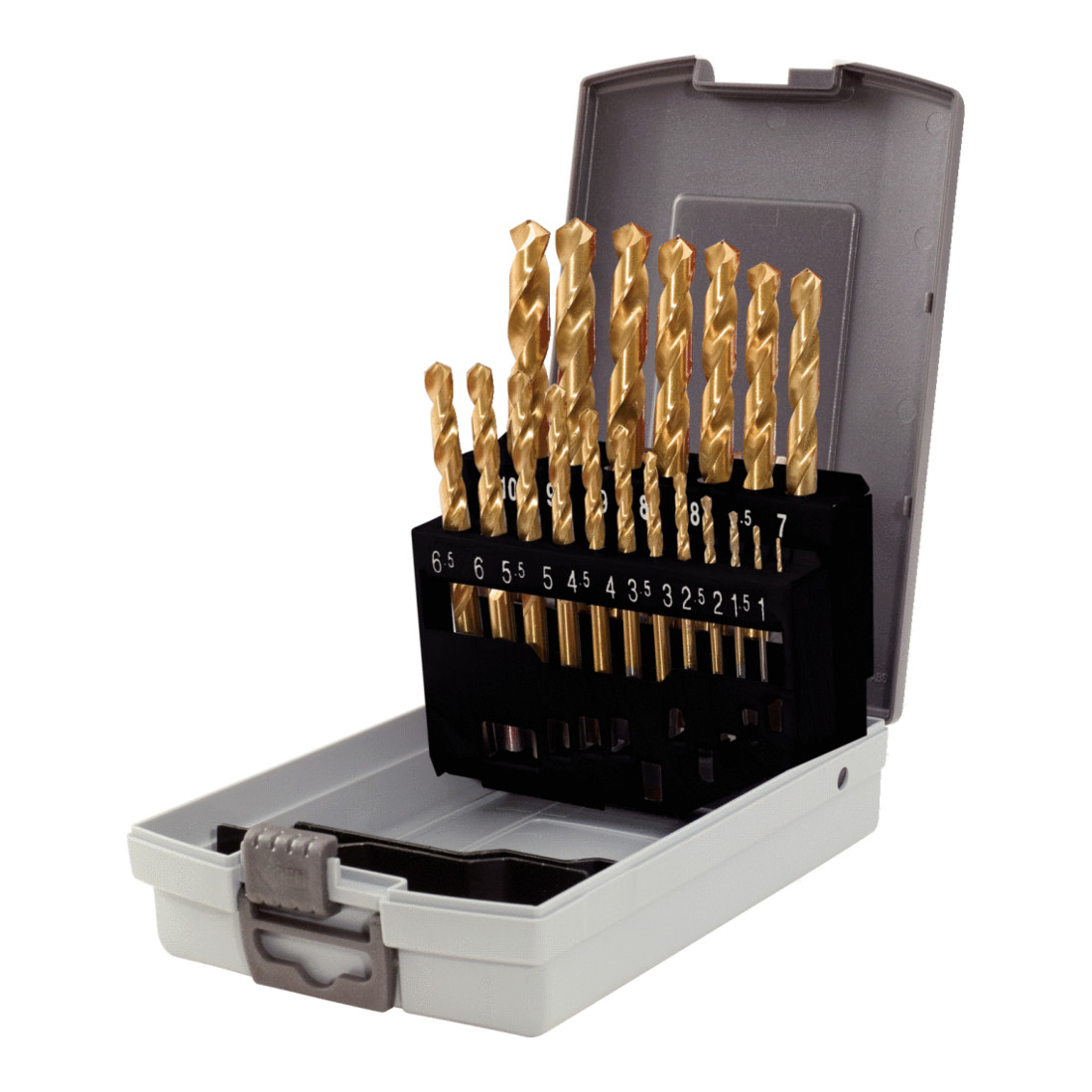 KS TOOLS Coffret de forets HSS-G Co 5, en box PVC 19 pcs. 1-10mm
