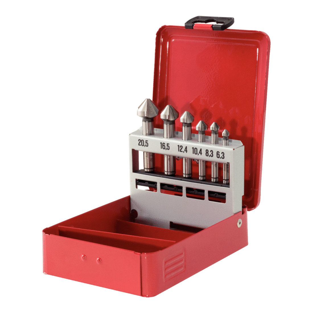 KS TOOLS Coffret de forets aléseurs HSS Co 5 90°, 6 pcs. en box métal