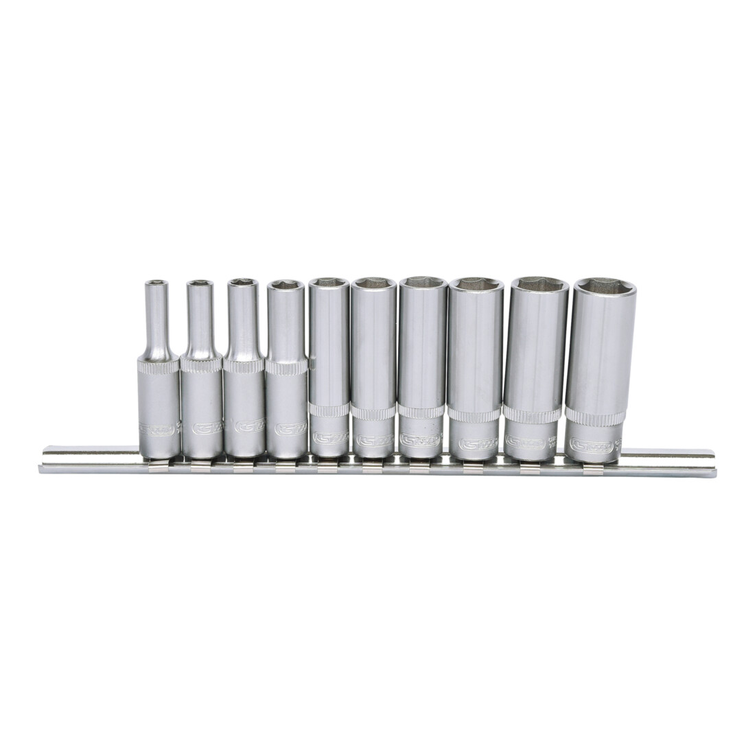 KS TOOLS 1/4' Jeu de douilles 6 pans, longues, 10 pcs. 4-13 mm