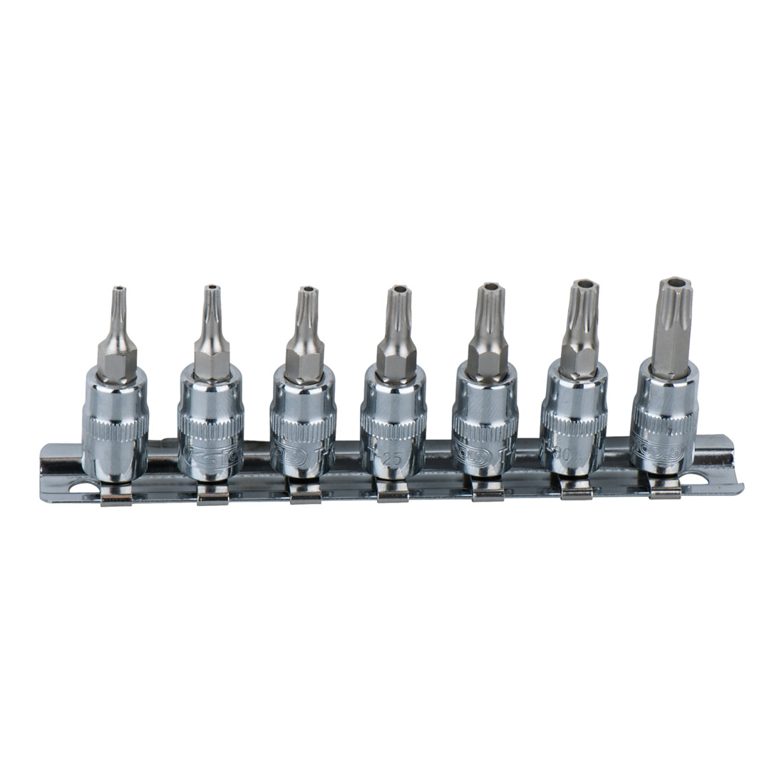 KS TOOLS 1/4' Jeu de douilles tournevis Torx percé CHROMEplus, 7 pcs. TB10-TB40