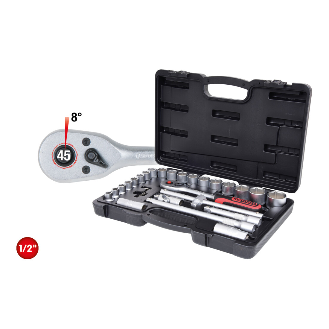 KS TOOLS 1/2' Coffret de douilles, 28 pcs