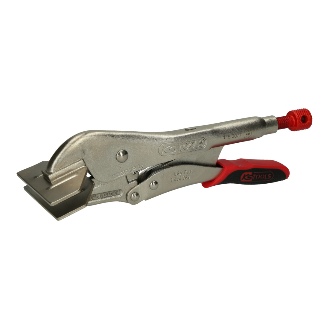 KS TOOLS Pince étau à machoires larges et plates avec système d‘ouverture / fermeture facile, 250mm