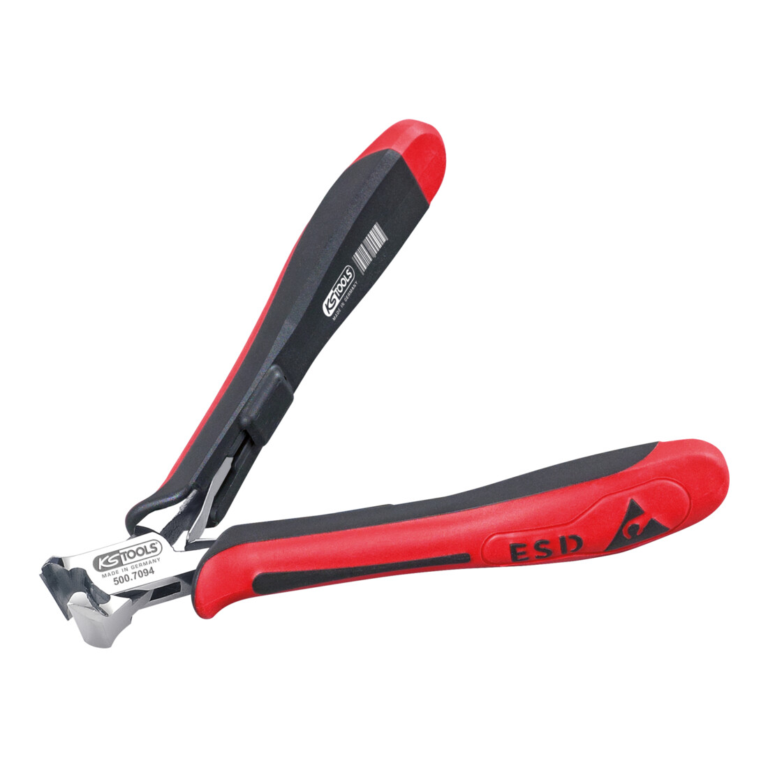 KS TOOLS Mini-pince à coupe oblique ESD, 120 mm