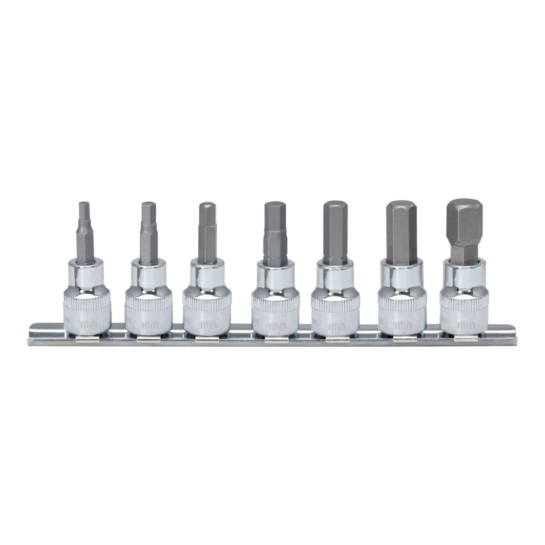 KS TOOLS 1/4' CHROMEplus Jeu de douilles tournevis 6 pans intérieur, 7 pcs.2,5-8 mm