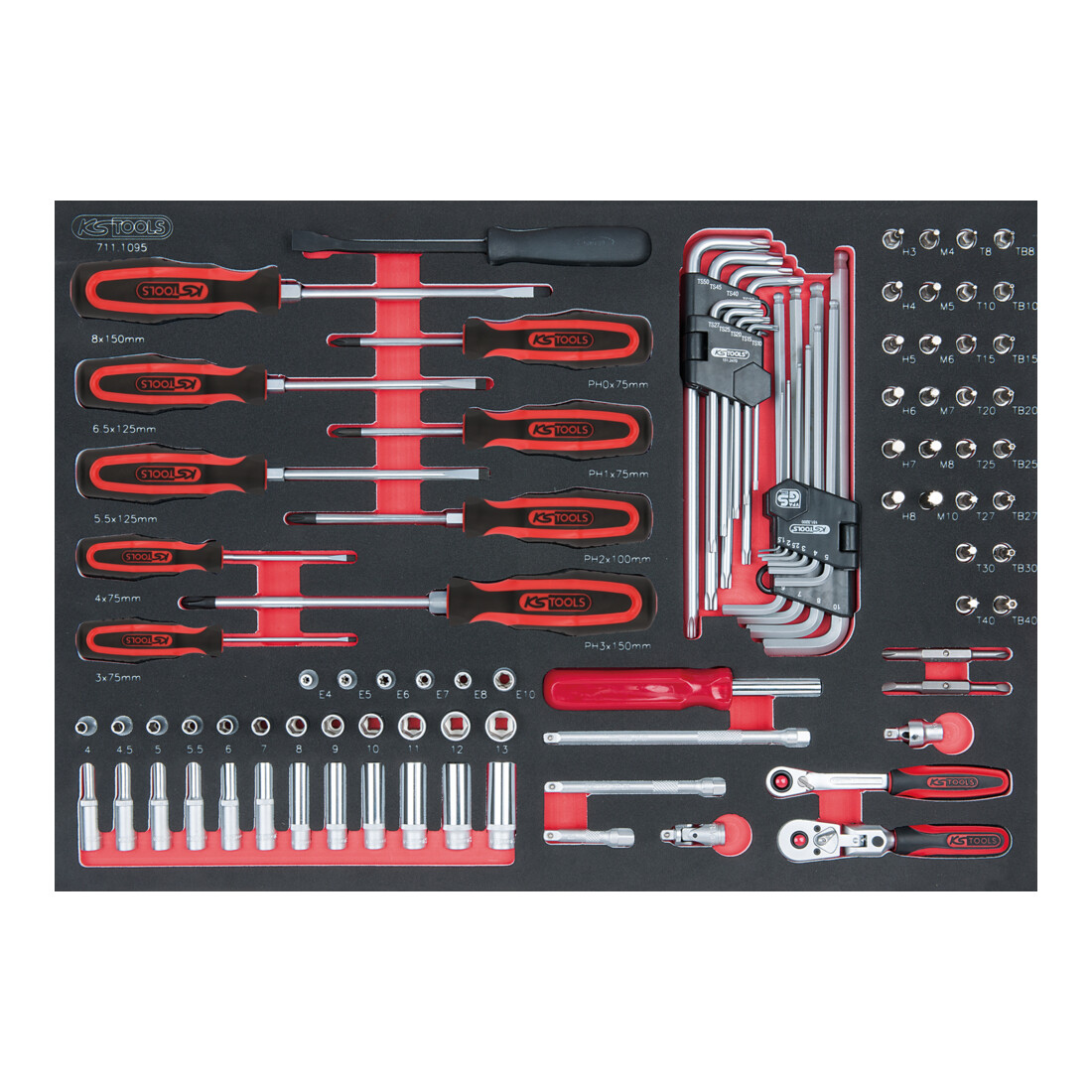 KS TOOLS SCS 1/4' Module de douilles, 95 pcs., modules système 1/1