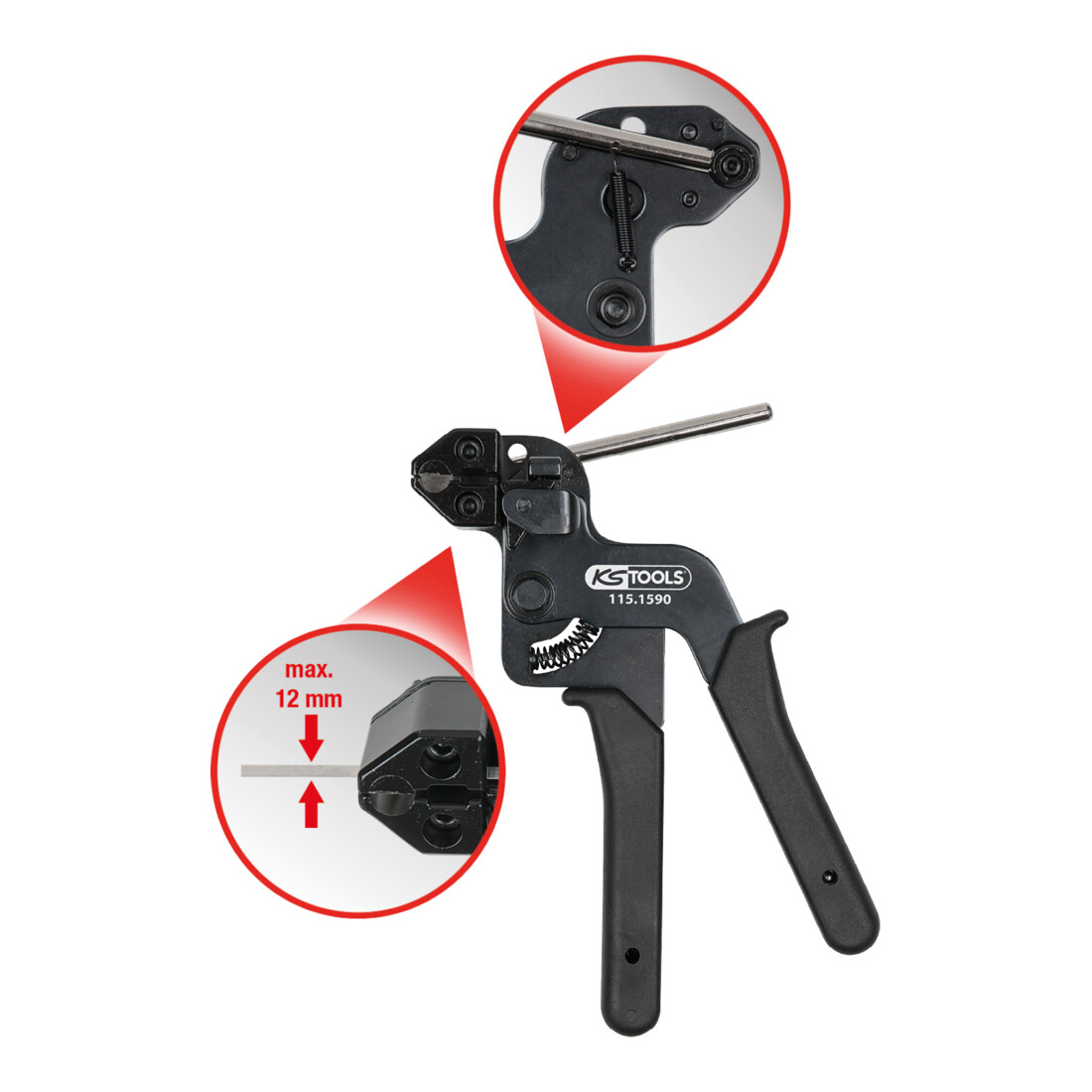 KS TOOLS Pince de serrage pour serre-câbles en acier à billes