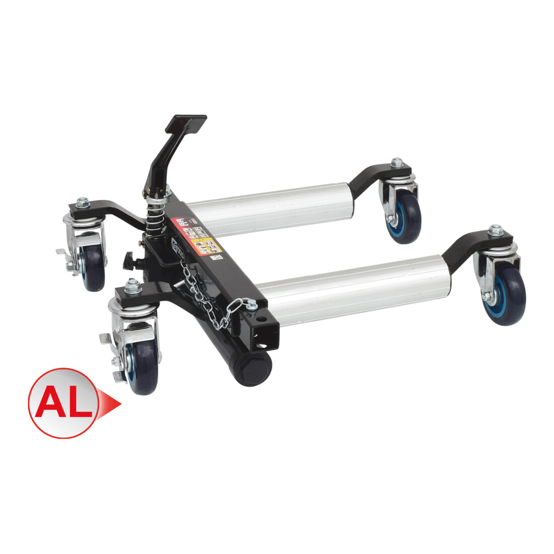 KS TOOLS Chariot de manutention hydraulique, roulette de surface en Alu