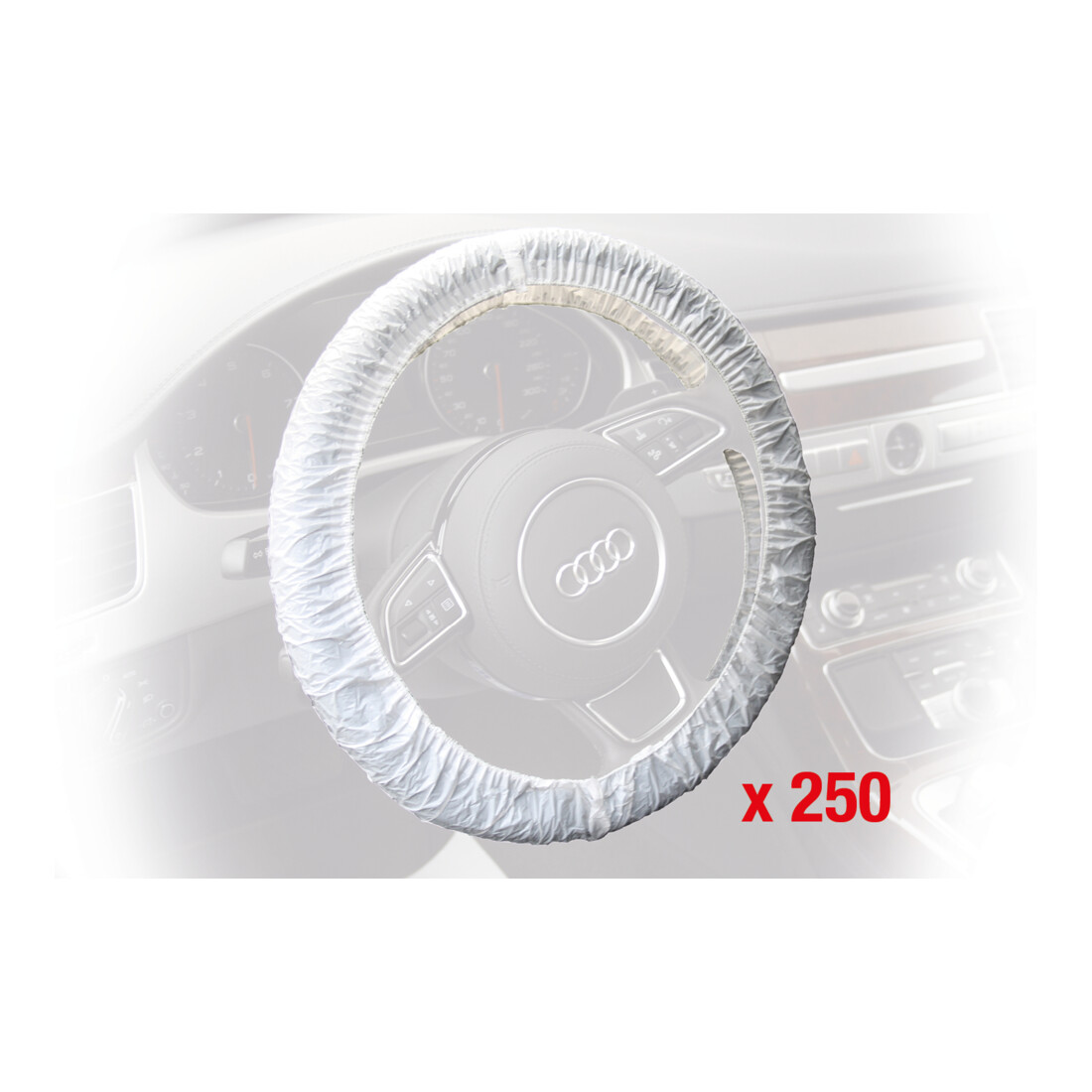 KS TOOLS Housses de volant jetables, blanc, pack de 250