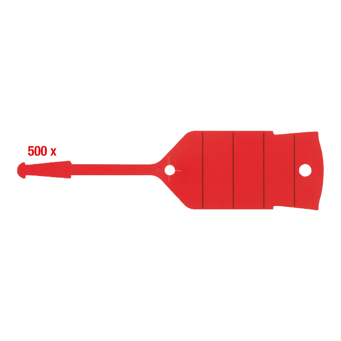 KS TOOLS Porte-clés avec boucle, rouge, pack de 500