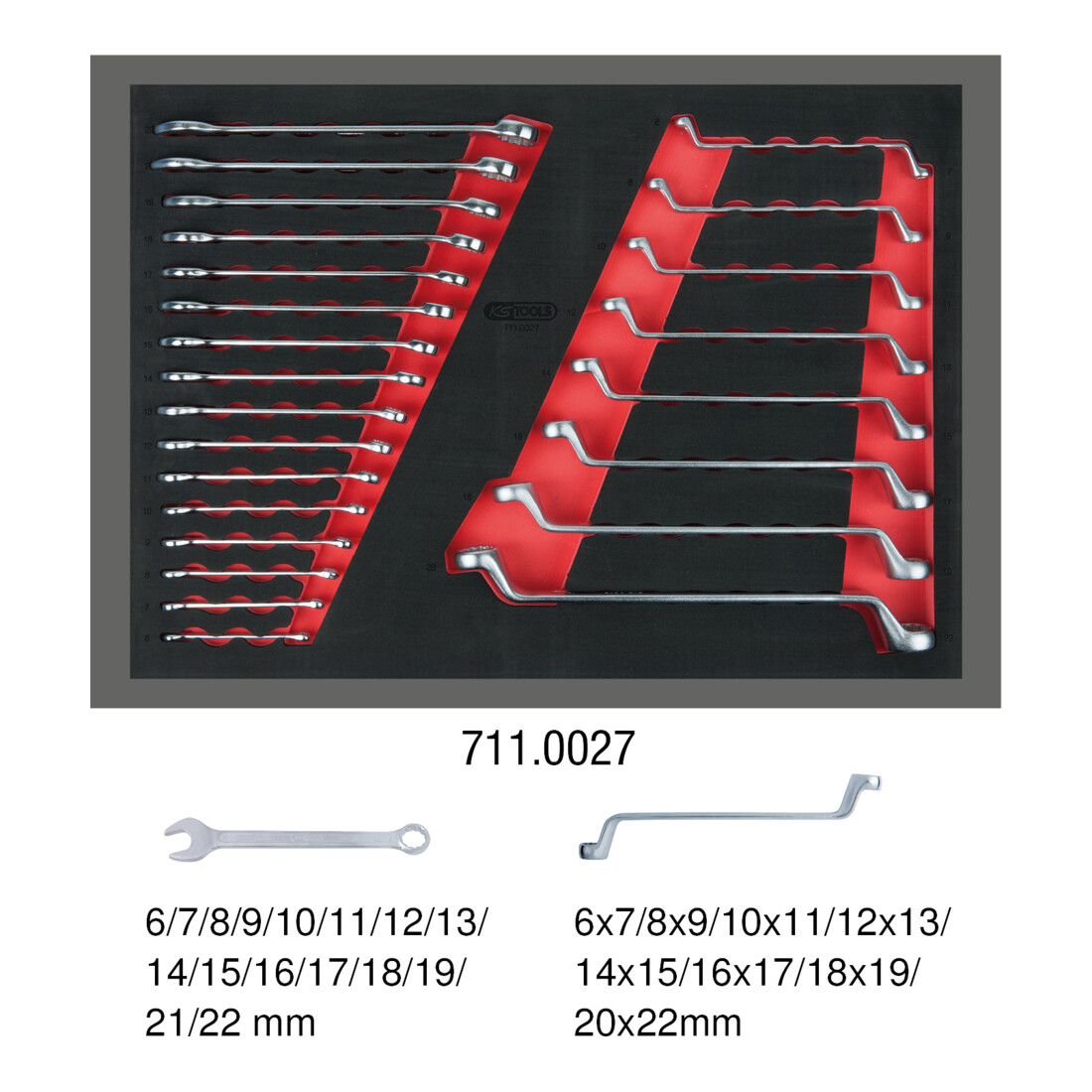 KS TOOLS Jeu de clés , 24 pièces en système 1/1