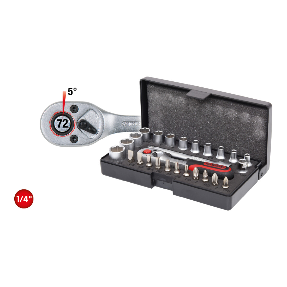KS TOOLS Coffret de douilles 1/4' 26 pièces