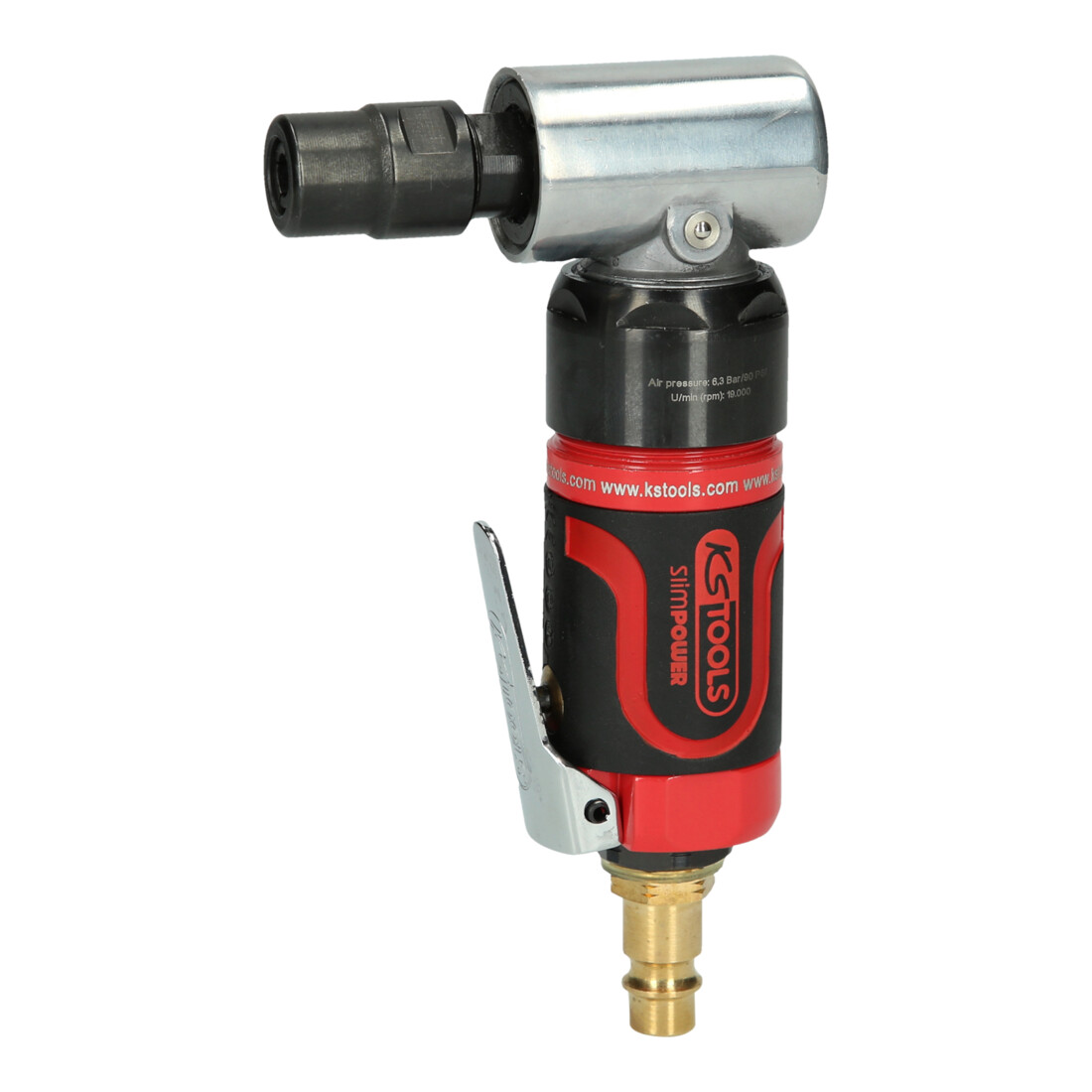 KS TOOLS SlimPOWER mini meuleuse d'angle pneumatique, 19 000 tr/min