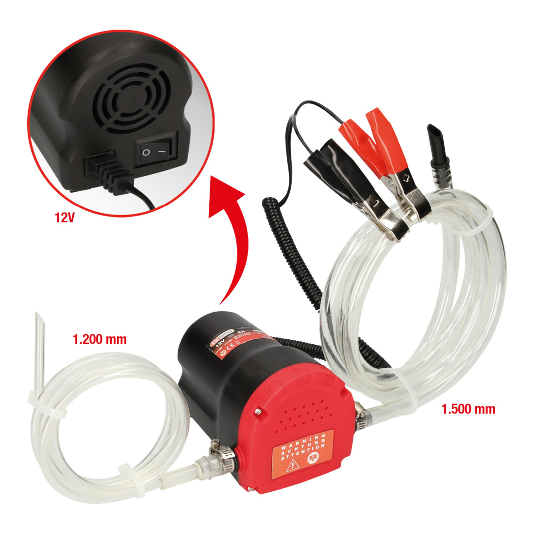 KS TOOLS Pompe électrique d'aspiration et de transfert
