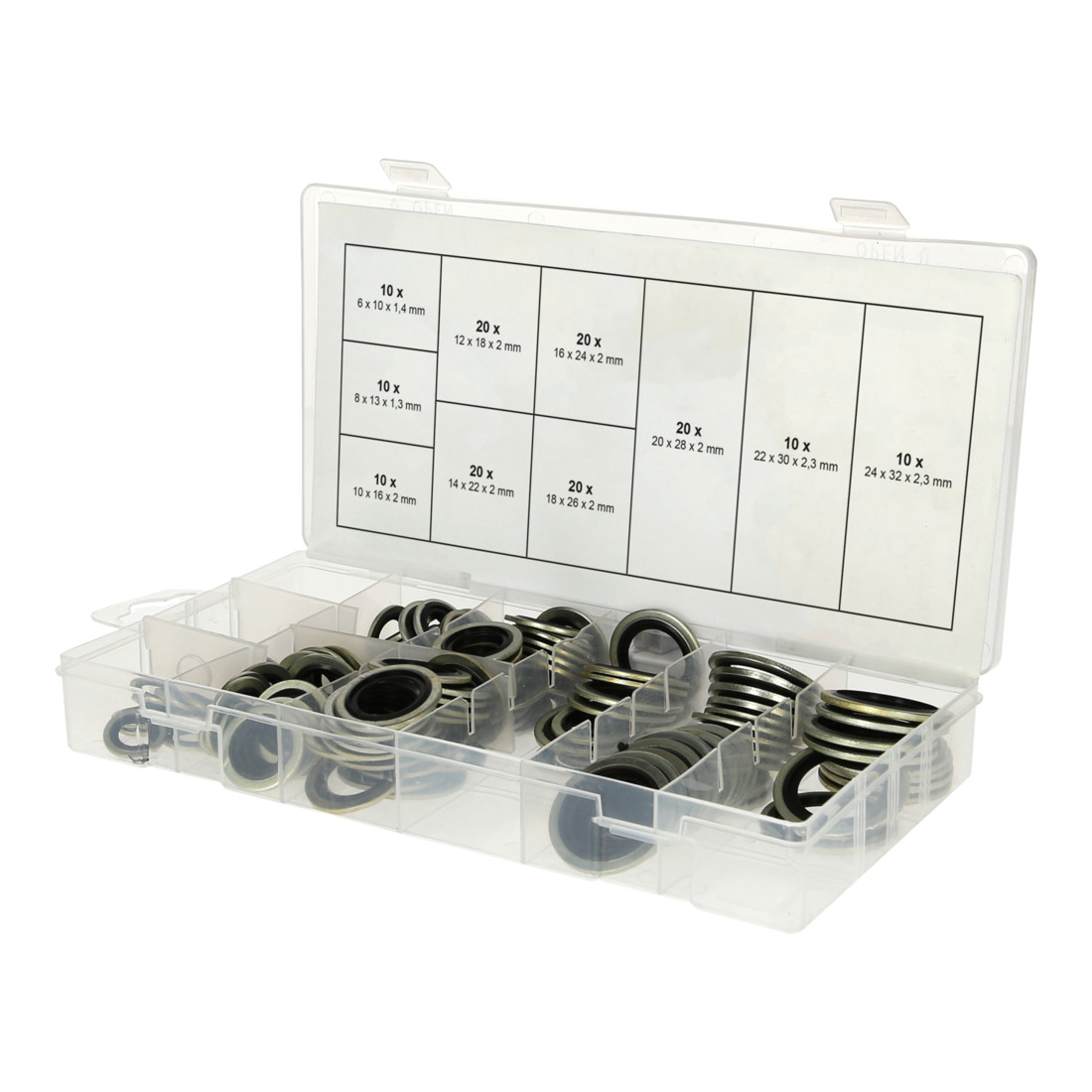 KS TOOLS Assortiment de joints d'étanchéité composites , Ø 6-24mm, 150 pcs.