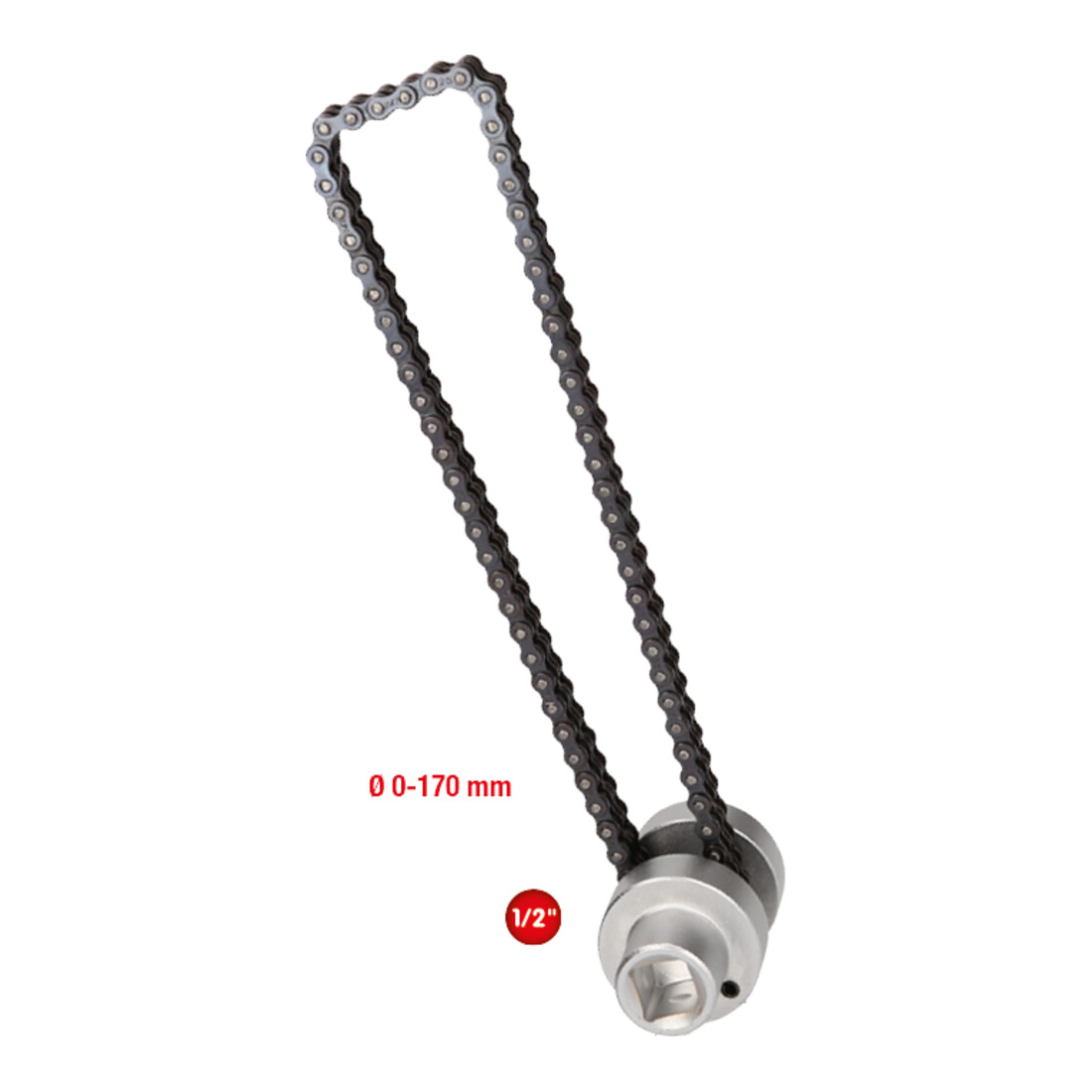 KS TOOLS Clé à chaîne à cartouche pour filtre à huile et sécheur d'air, Ø 170 mm