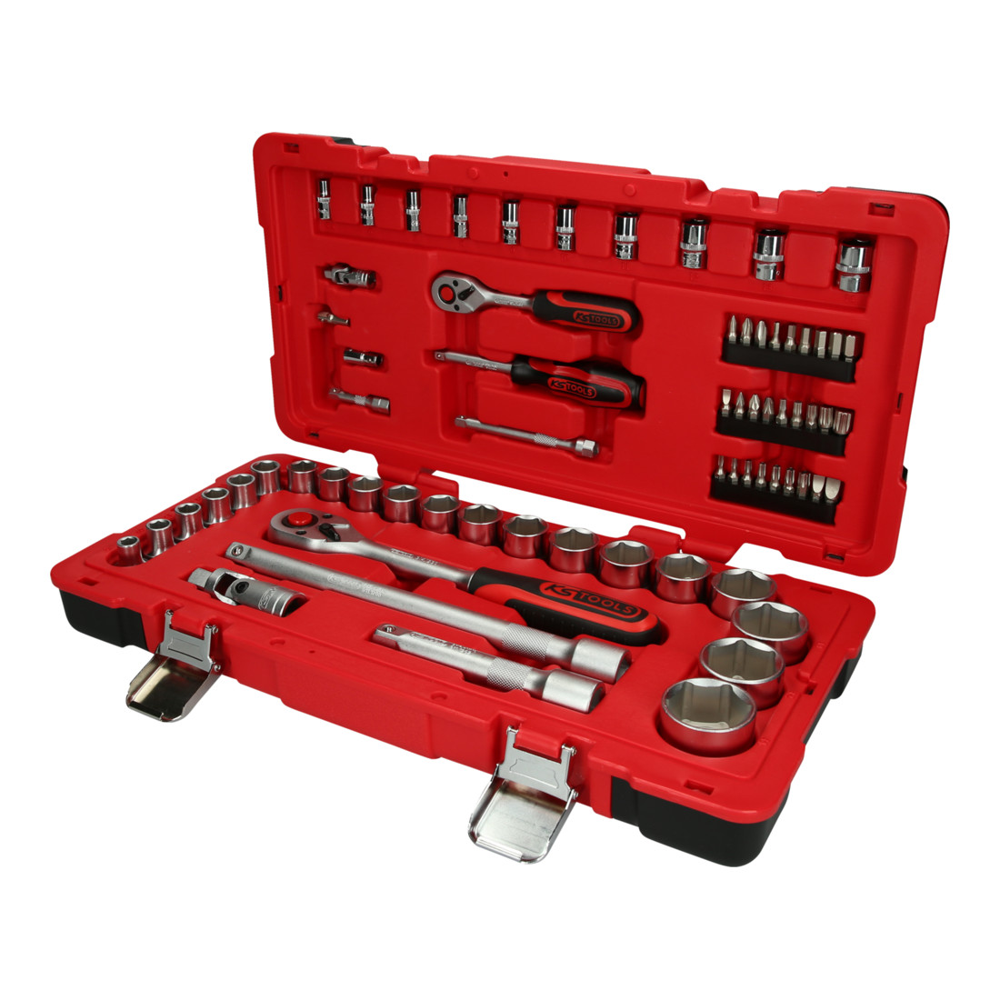 KS TOOLS Jeu de clés à douille  1/4'+1/2', 68 pcs.