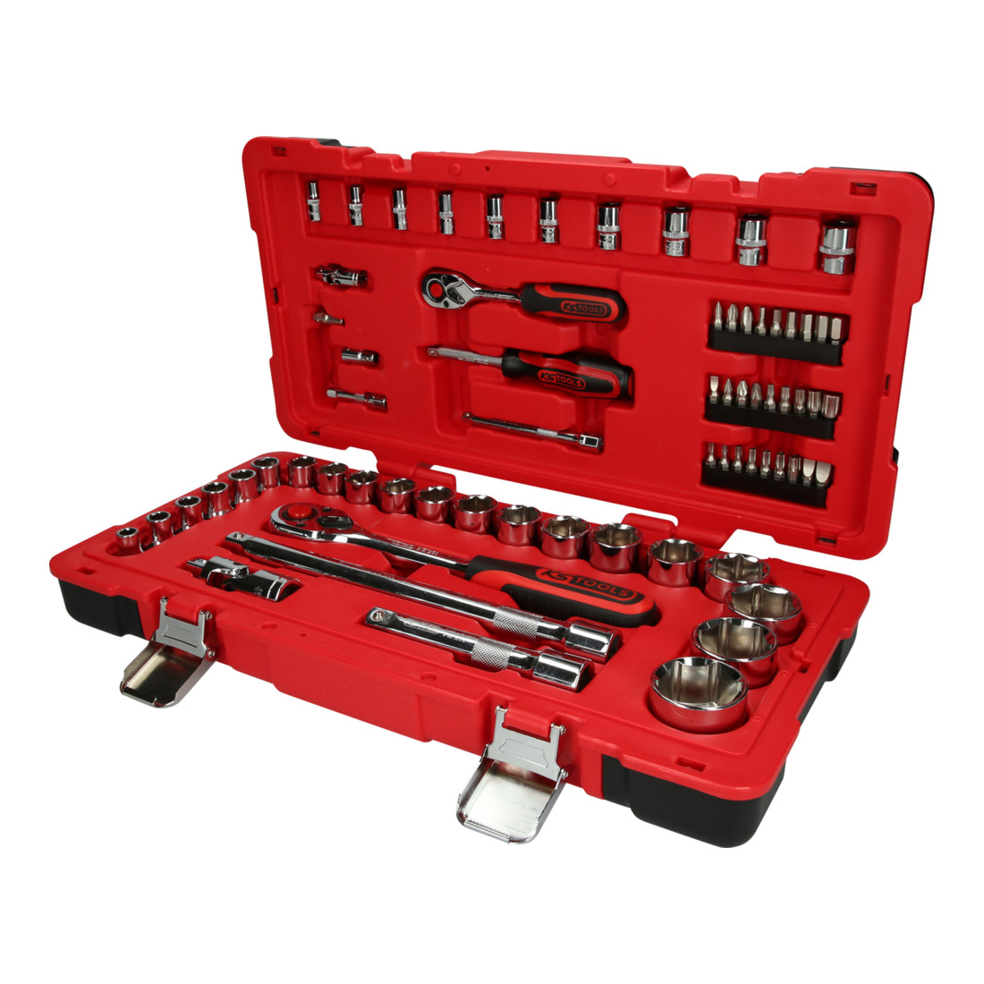 KS TOOLS 1/4'+1/2' CHROMEplus set de clés à douille, 68 pcs.
