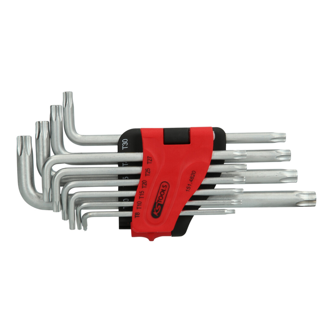 KS TOOLS Jeu de clés Allen Torx avec alésage, longues, 10 pces, TB8-TB50