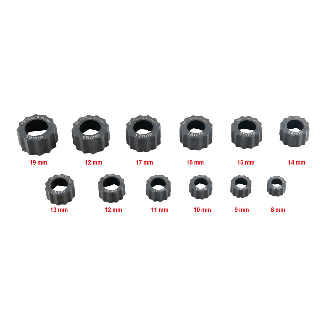 KS TOOLS set d'extracteurs d'écrous spéciaux, 12 pcs.