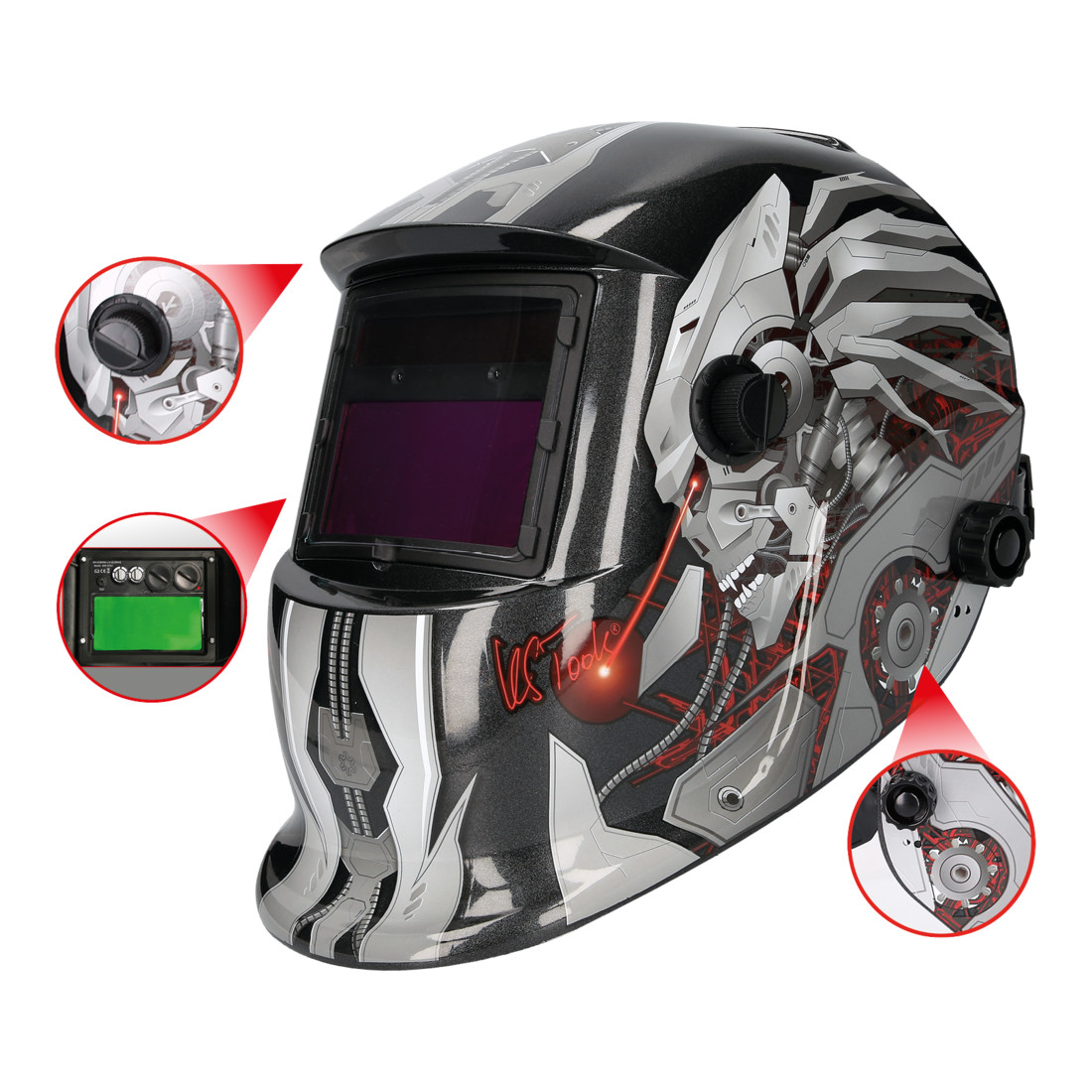 KS TOOLS Casque de soudage , Steel Design