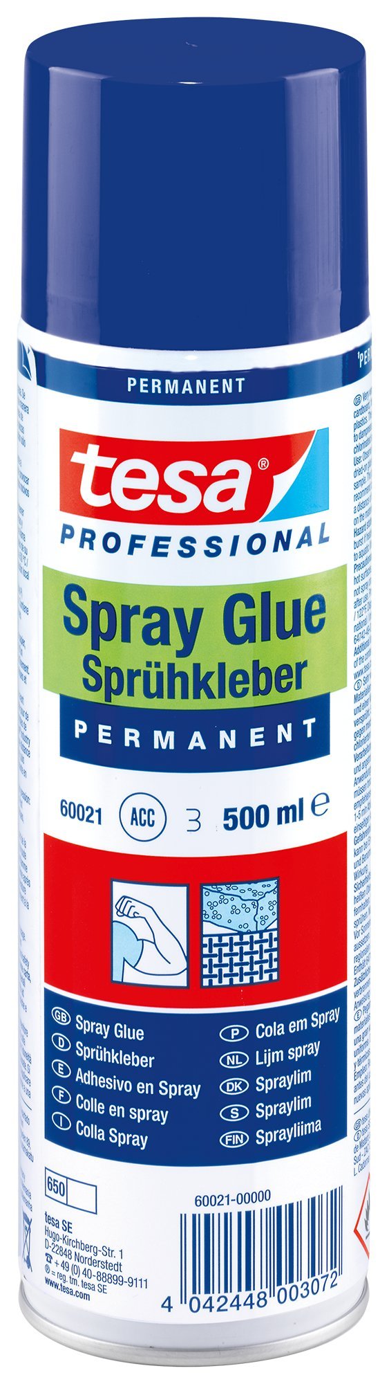 TEAC tesa Professional Sprühkleber Permanent 500ml farblos