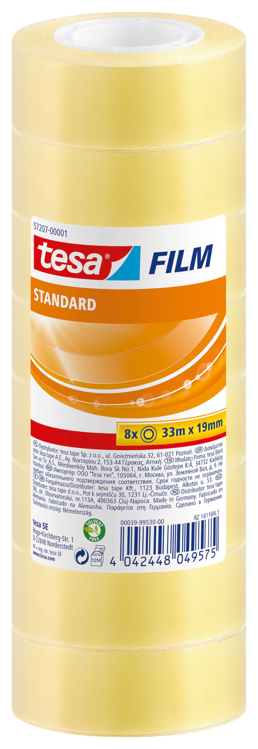 TEAC tesafilm Standard 8 Rollen 33m x 19mm