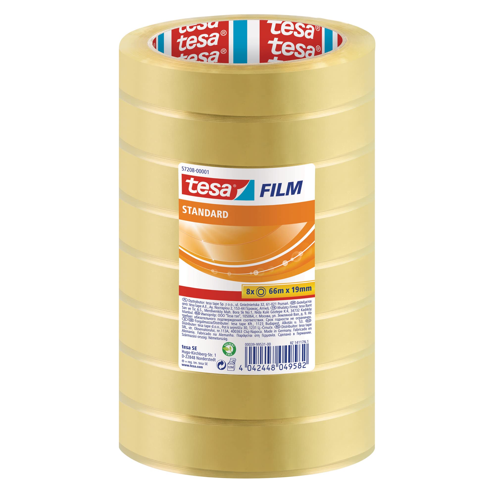 TEAC tesafilm Standard 8 Rollen 66m x 19mm