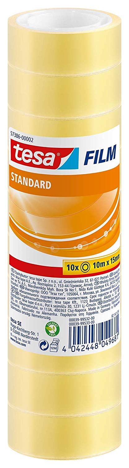 TEAC tesafilm Rolle 10m 15mm transparent