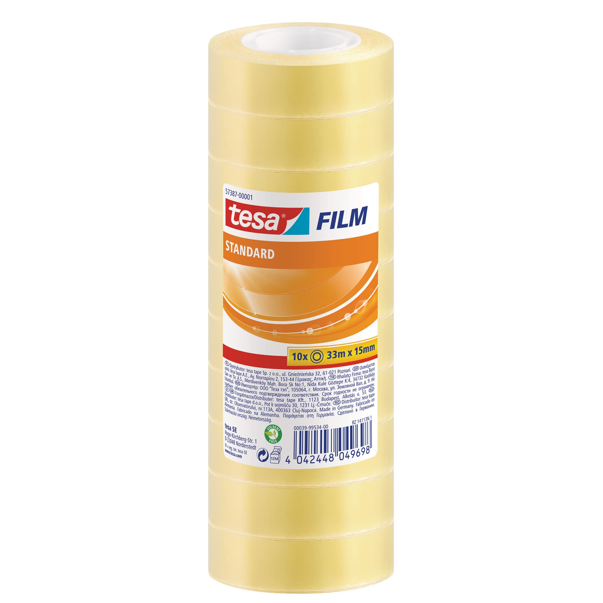 TEAC tesafilm Standard 10 Rollen 33m x 15mm