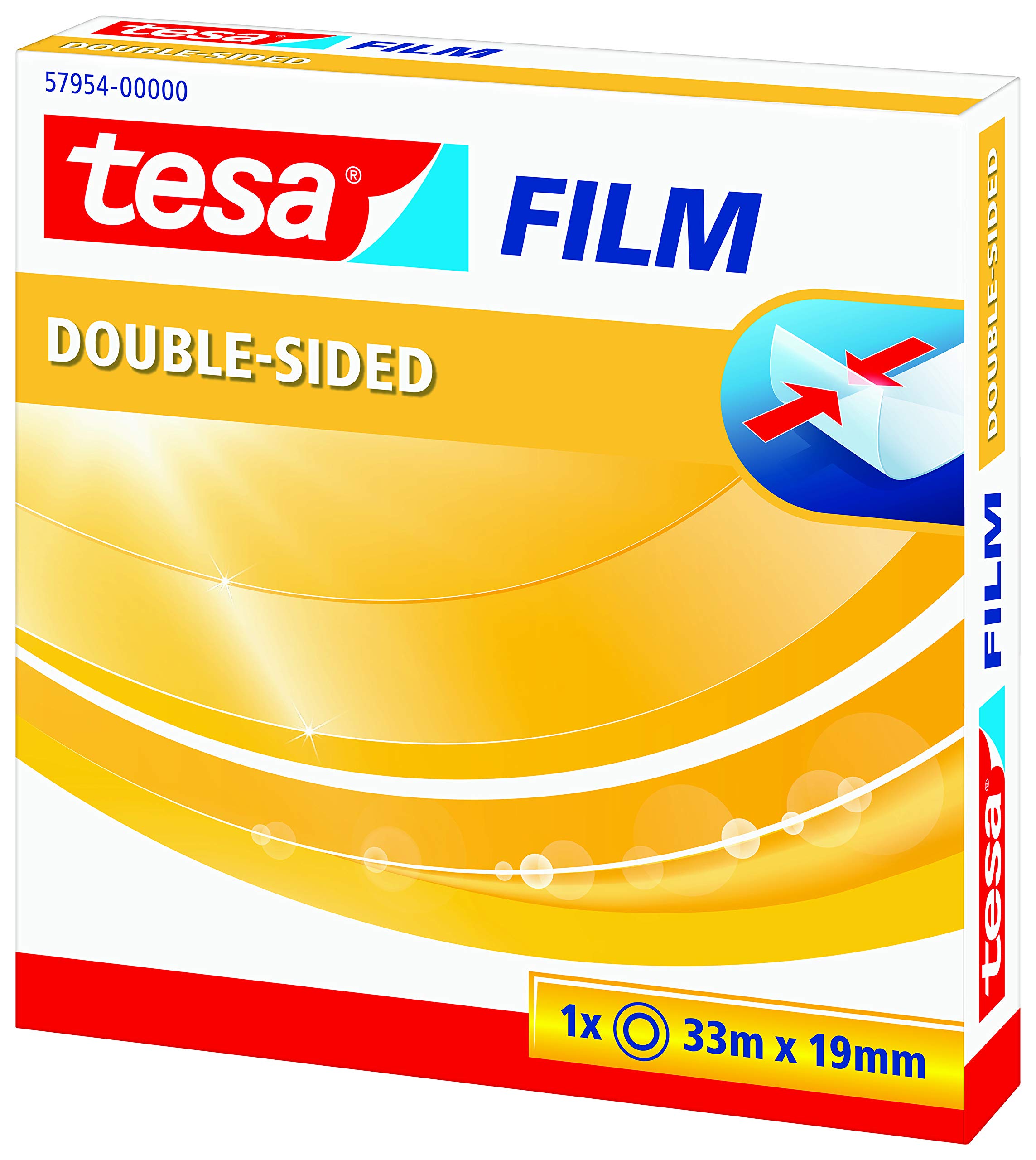 TEAC tesafilm doppelseitig 1 Rolle 33m x 19mm transparent