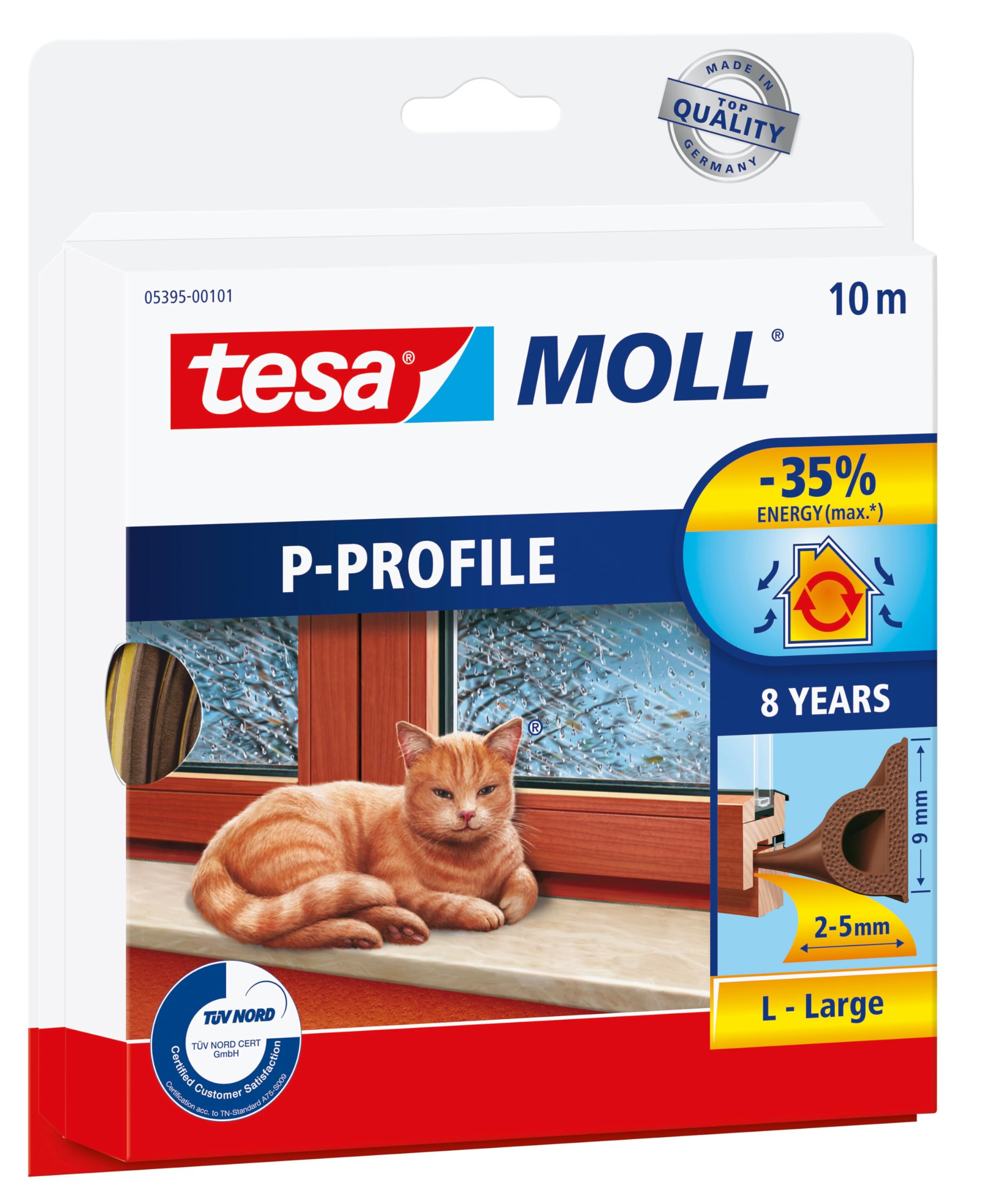 TEAC tesamoll Gummidichtung 10m x 9mm braun