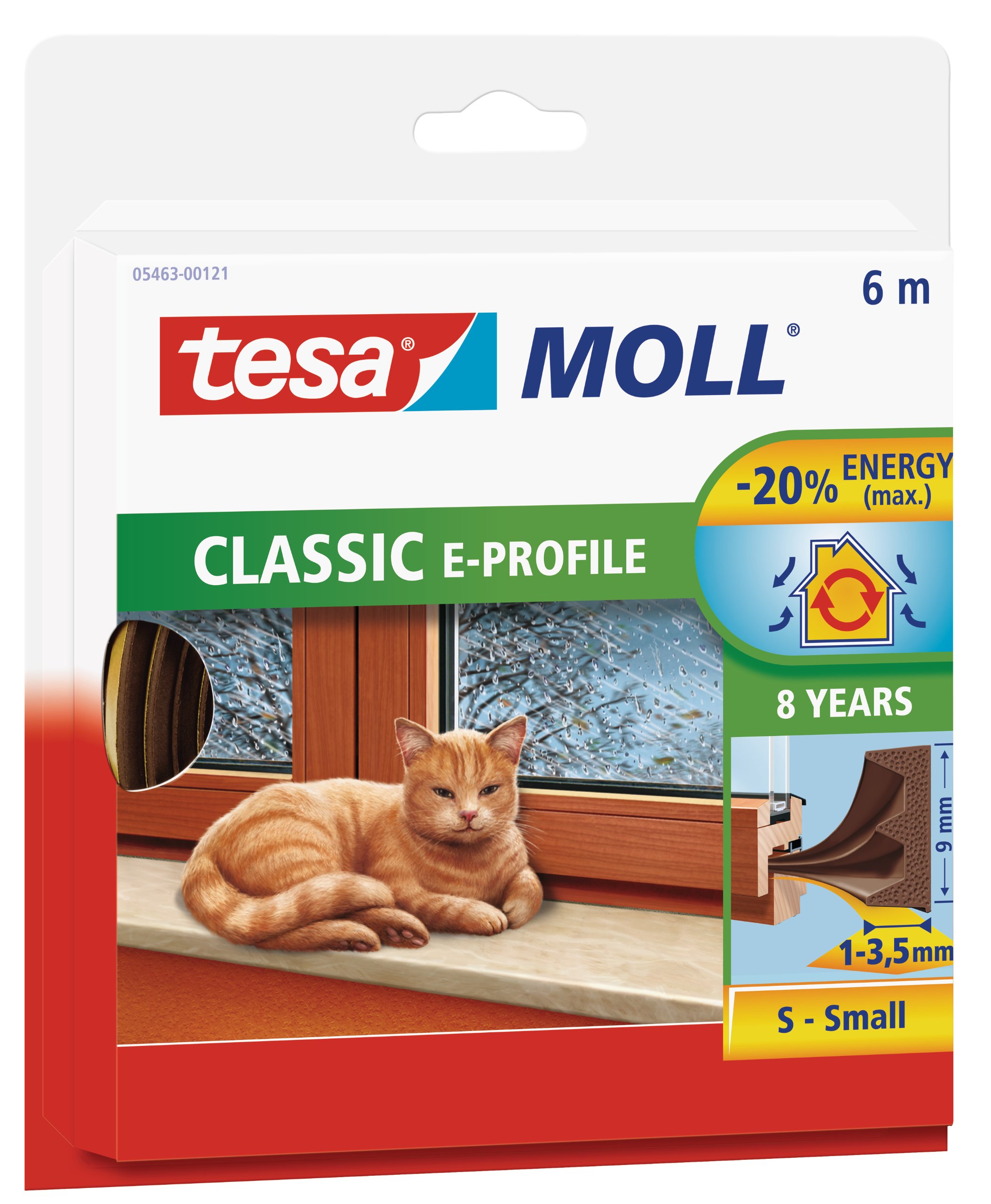 TEAC tesamoll Gummidichtung E-Profil 6m x 9mm braun