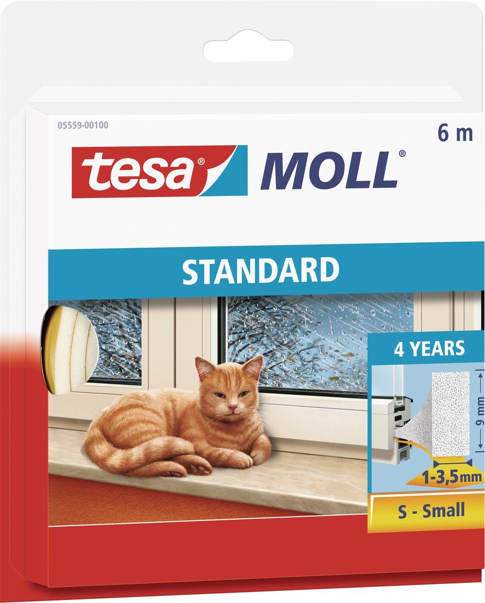 TEAC tesamoll Türdichtung Schaumstoff I-Profil 1 x 3.5mm weiß