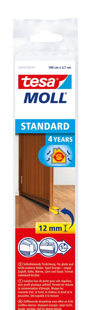 TEAC tesamoll Türdichtung Standard glatte Böden 1m x 37mm braun
