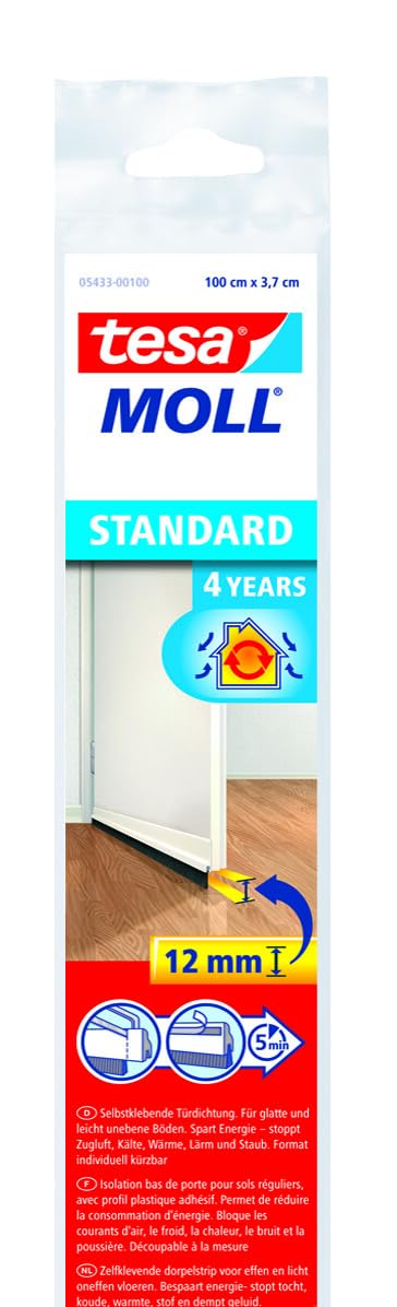 TEAC tesamoll Türdichtung Standard glatte Böden 1m x 37mm weiß