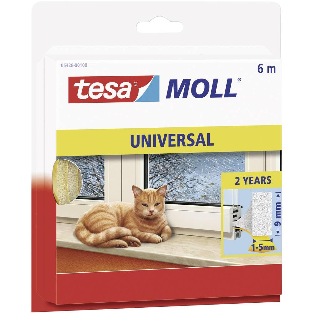 TEAC tesamoll Schaumstoff Universal 1m x 5mm weiß