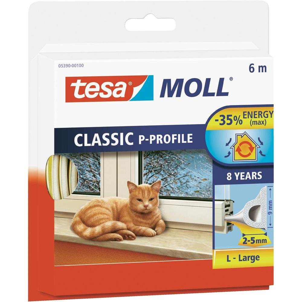 TEAC tesamoll Gummidichtung 6m x 9mm weiß