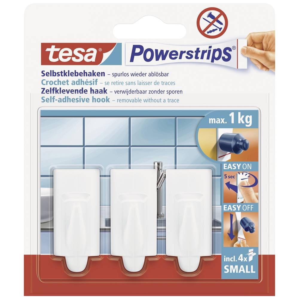 TEAC tesa Powerstrips Haken S Trend weiß