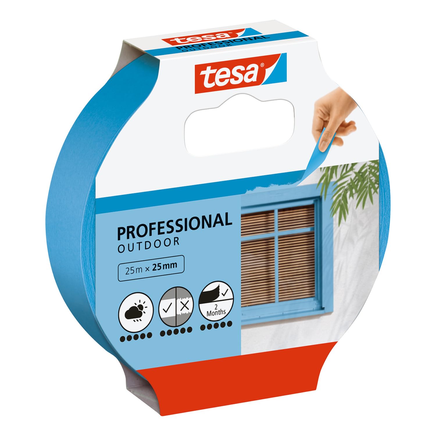 TEAC tesa Malerband Profi Outdoor 25m x 25mm