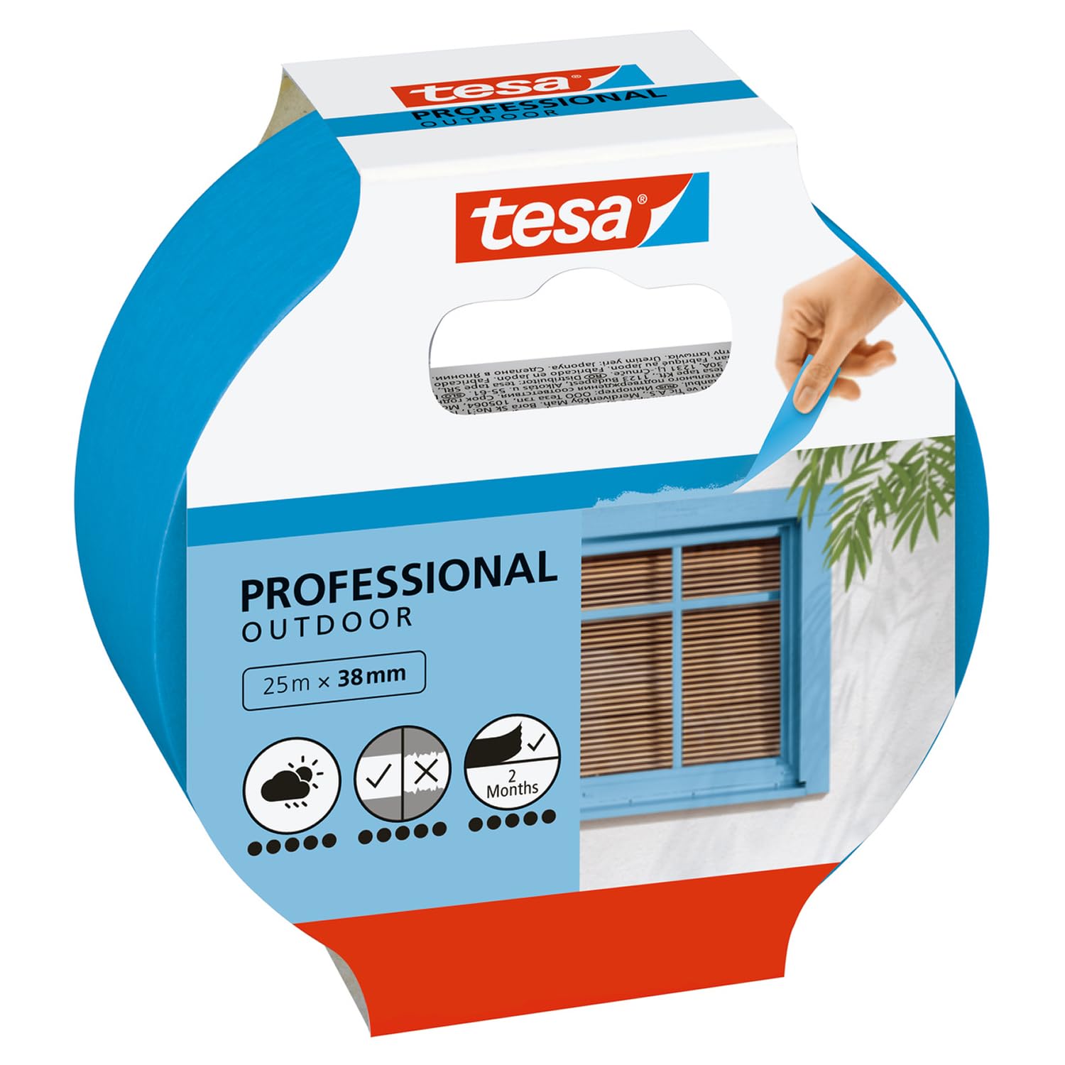 TEAC tesa Malerband Profi Outdoor 25m x 38mm