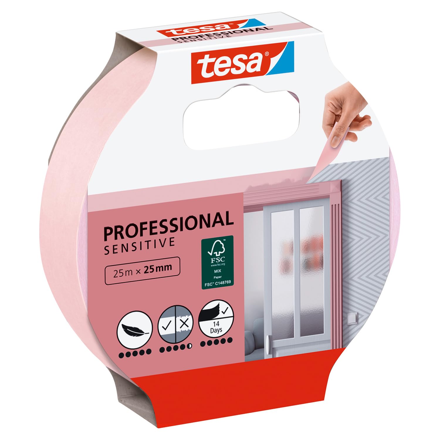 TEAC tesa Malerband Profi Sensitive 25m x 25mm