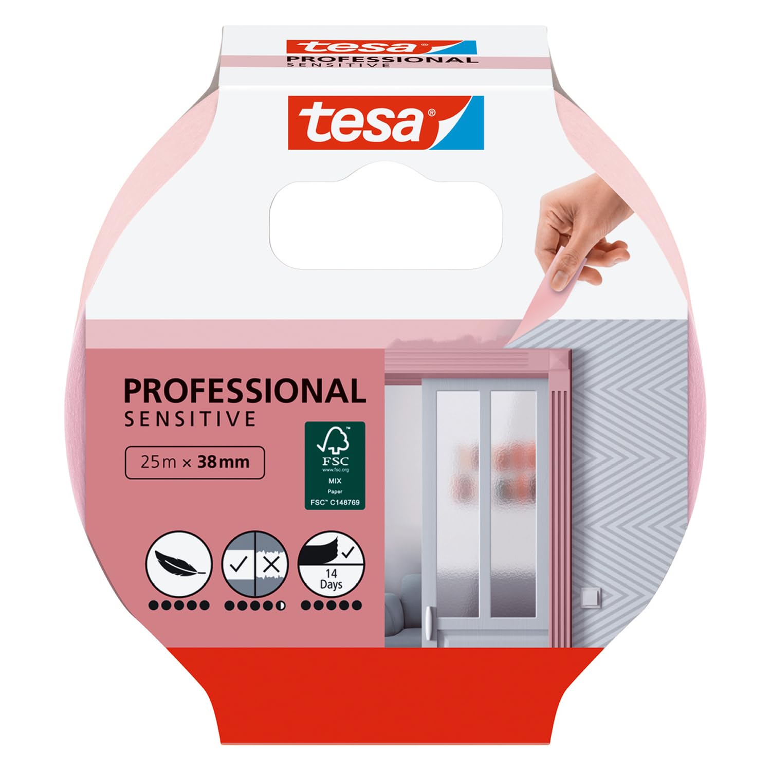TEAC tesa Malerband Profi Sensitive 25m x 38mm