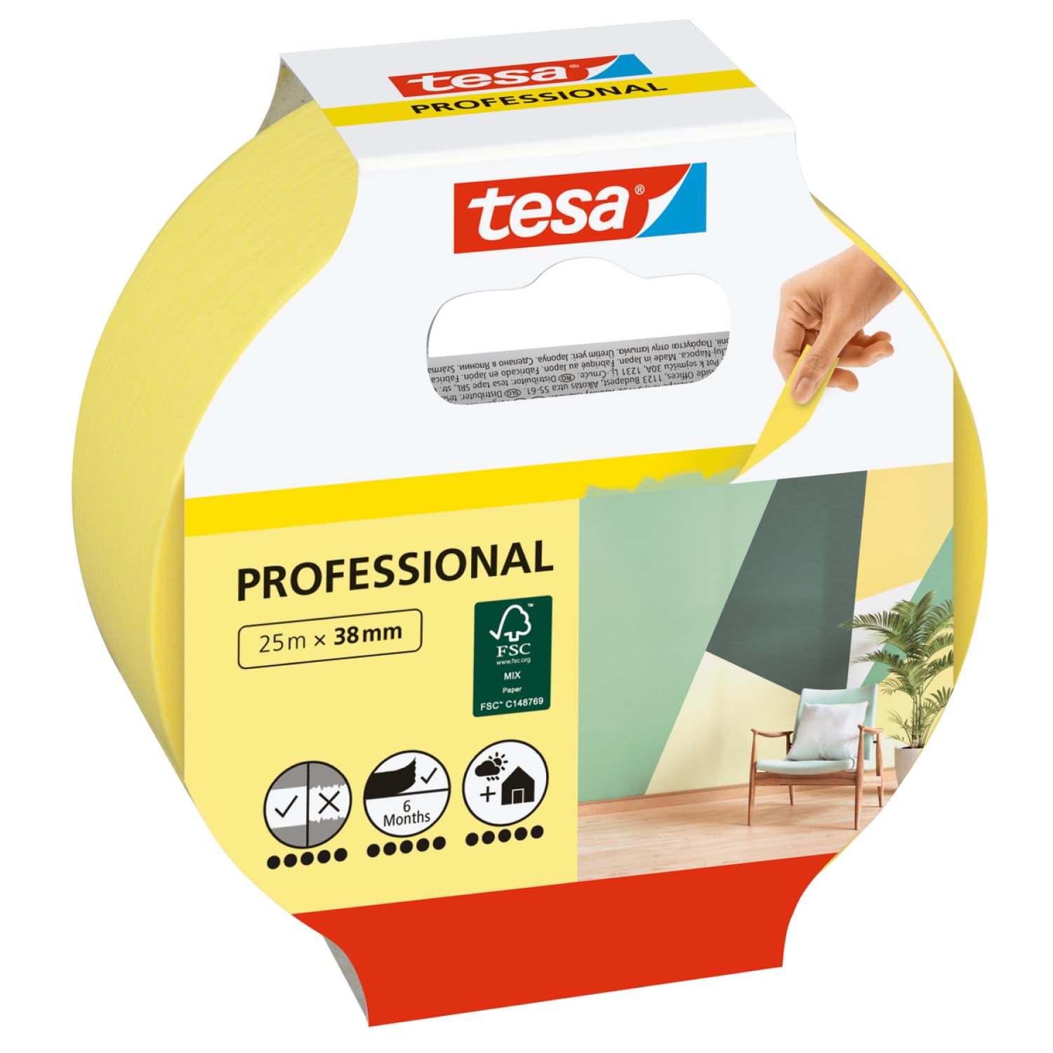 TEAC tesa Malerband Professional 25m x 38mm