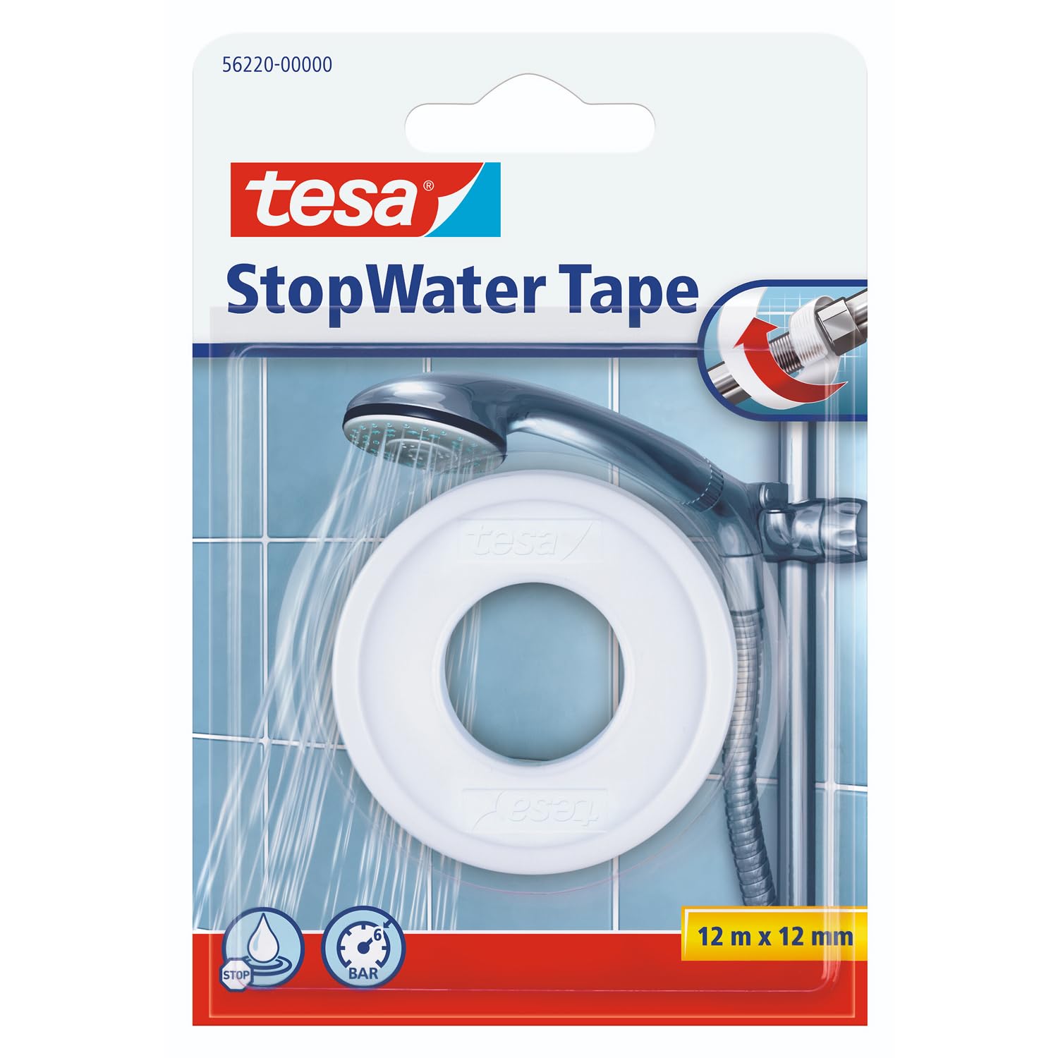 TEAC tesa StopWater Tape 12m x 12mm weiß