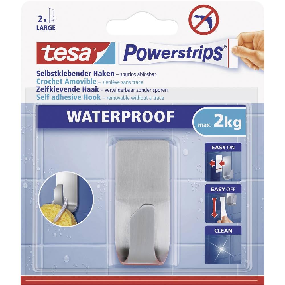 TEAC tesa Powerstrips Waterproof Haken Zoom Metall
