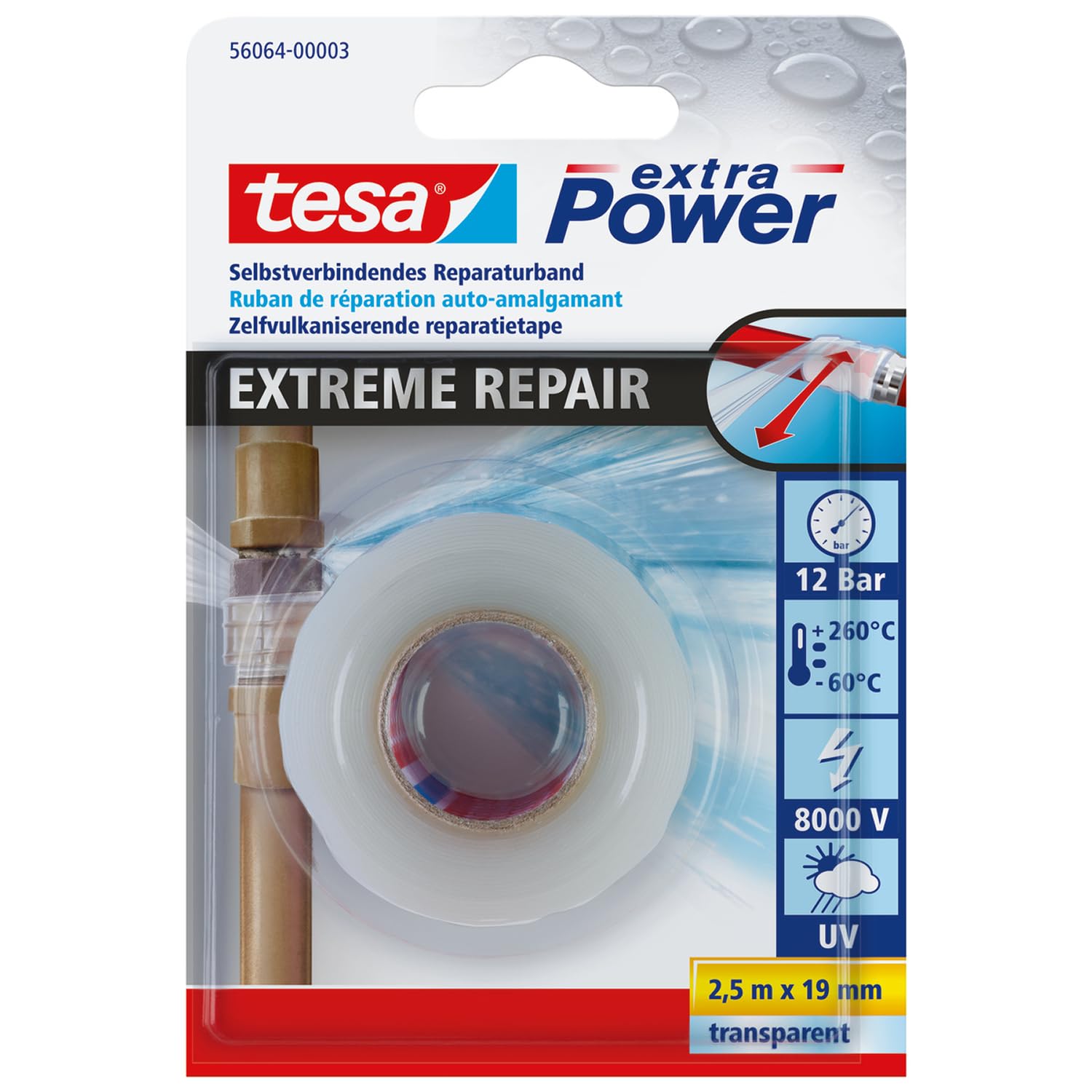 TEAC tesa extra Power Extreme Repair Reparaturband transparent