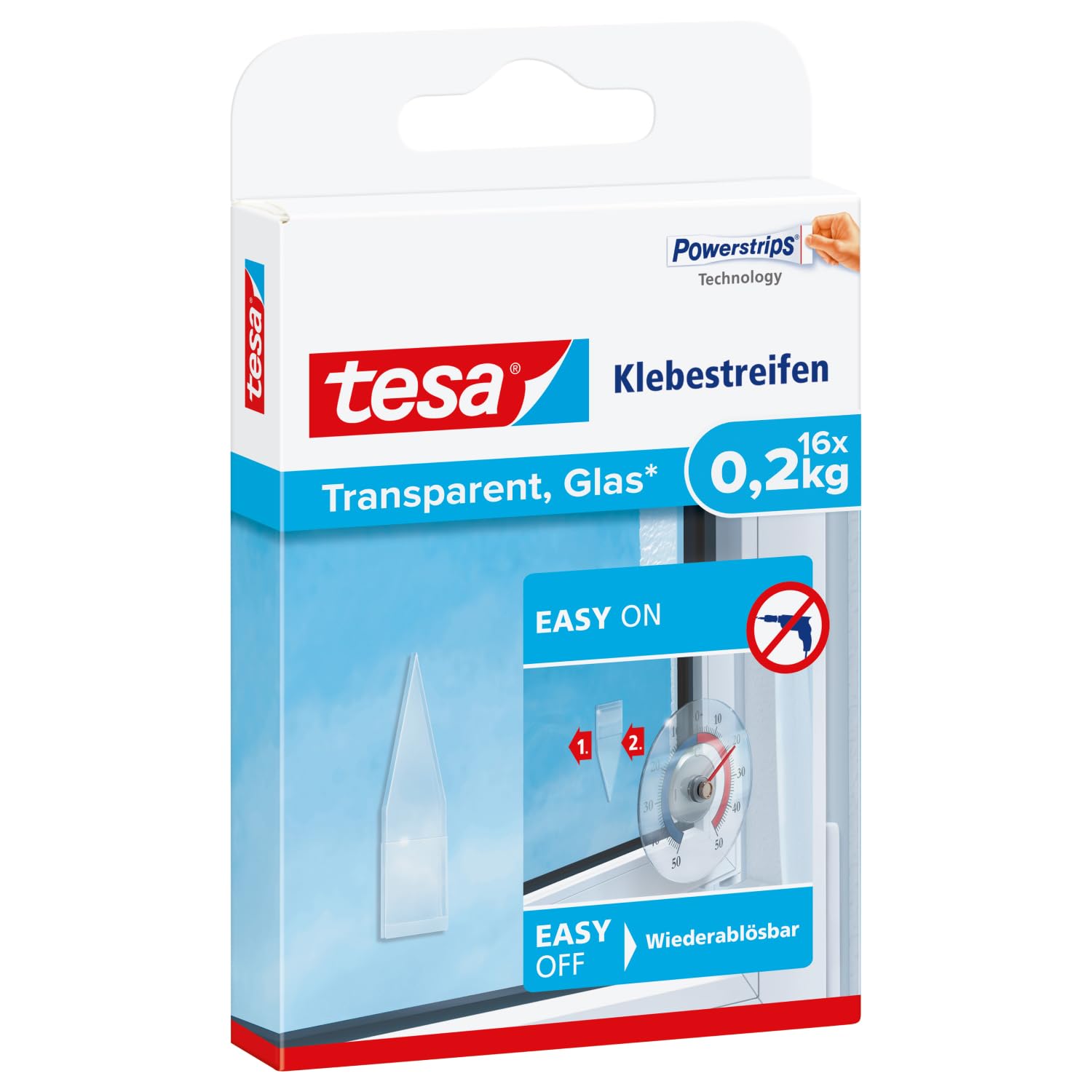 TEAC tesa Klebestreifen Glas 0.2kg transparent